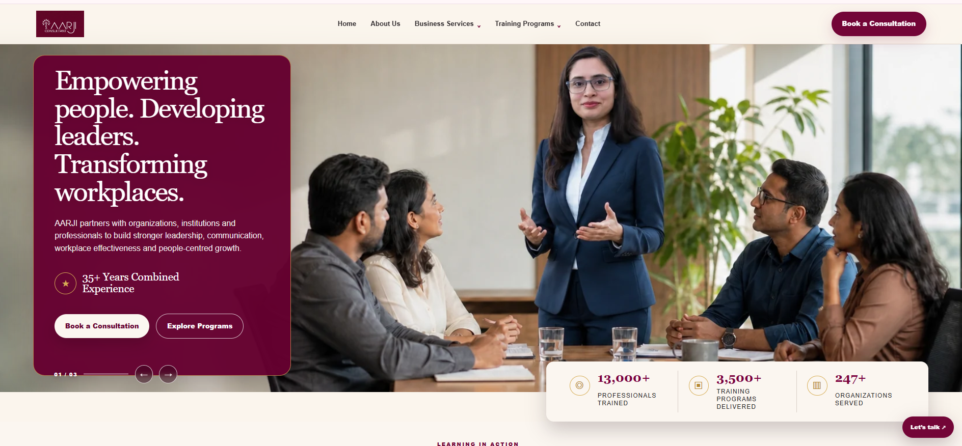 AARJI website screenshot